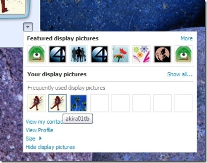 Windows Live Messenger 8.5 Featured Display Picture
